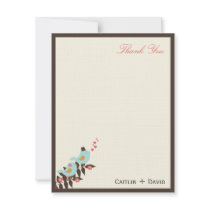 Love Birds Thank You Card Custom Announcements