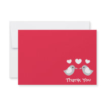 Love Birds Thank You Card (Red) Custom Invites