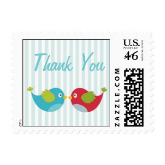 Love Birds Thank You stamp