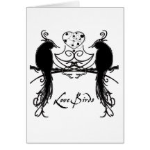 Love Birds - two birds, one heart Card