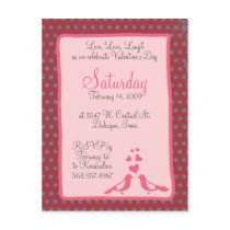 Love Birds Valentine Invitation postcards