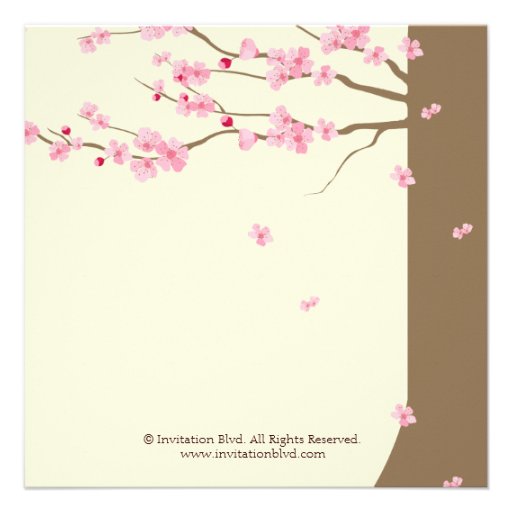 Love Birds Vintage Cage Cherry Blossom Wedding Personalized Announcements