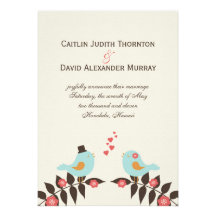 Love Birds Wedding Announcement