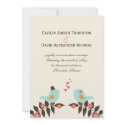 Love Birds Wedding Announcement invitation