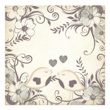 Love Birds Wedding (blank) Personalized Invite