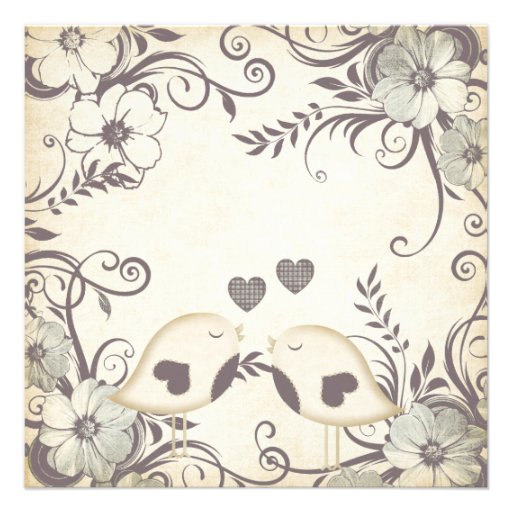 Love Birds Wedding (blank) Personalized Invite