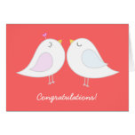 Love Birds Wedding Congratulations Card