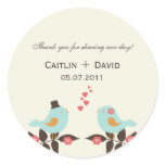 Love Birds Wedding Favor Stickers/Envelope Seals