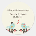 Love Birds Wedding Favor Stickers/Envelope Seals