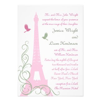 Love Birds Wedding Invitation