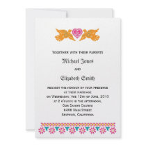Love Birds Wedding Invitation- bright colors