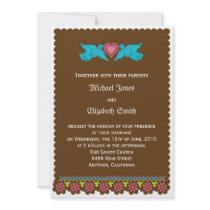 Love Birds Wedding Invitation - Brown by alteredspacedesign Love Birds Wedding Invitation - Brown
