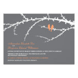 Love Birds Wedding Invitation (coral)