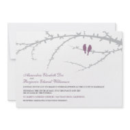 Love Birds Wedding Invitation (lavender) invitation