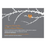 Love Birds Wedding Invitation (orange)
