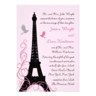 Love Birds Wedding Invitation (pink)