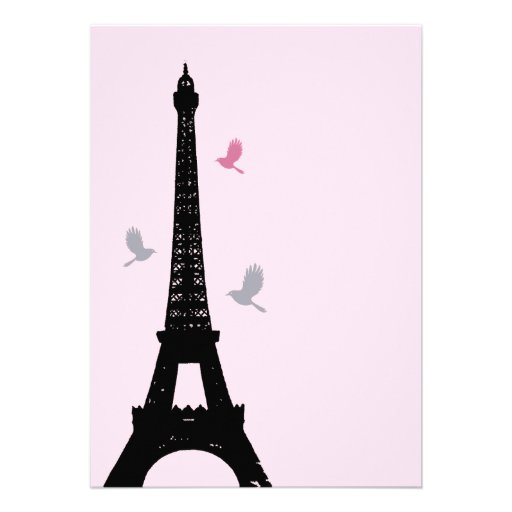 Love Birds Wedding Invitation (pink)