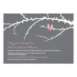 Love Birds Wedding Invitation (pink)