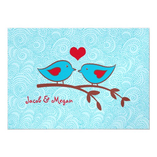 Love Birds Wedding Invitation Template | Zazzle