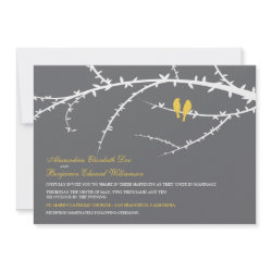 Love Birds Wedding Invitation (yellow) zazzle_invitation