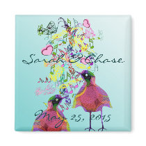 Love Birds Wedding Magnet by samack Love Birds Wedding Magnet