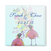 Love Birds Wedding Magnet