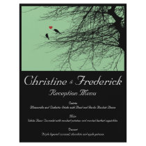 Love Birds, wedding menu and program flyers