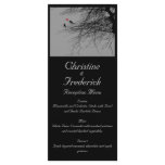 Love Birds, wedding menu and program Full Color Rack Card