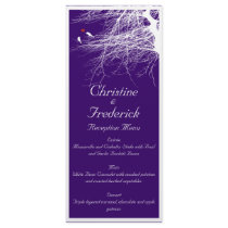 Love Birds, wedding menu and program Custom Rack Card