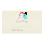Love Birds Wedding Place Setting Business Cards