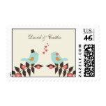 Love Birds Wedding Postage Stamp