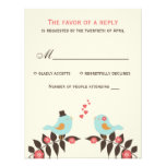 Love Birds Wedding RSVP Card Custom Invites