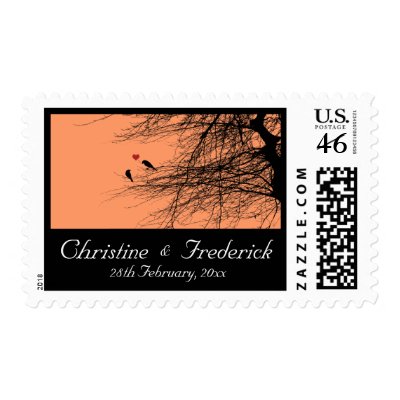 Love Birds, wedding souvenir Stamp