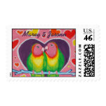 Love Birds Wedding Stamp
