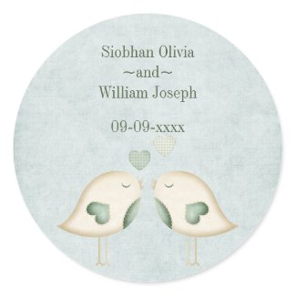 Love Birds Wedding sticker