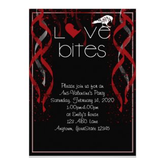 Love Bites Anti-Valentine Party Invitation