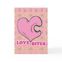 love bites biting heart greeting cards