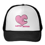 love bites biting heart mesh hat