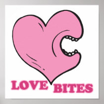 love bites biting heart print