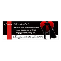 Love Black and Red Announcement Card Business Card Templates
