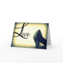 Love Black and White Greeting Card by indolilly Love Black and White Greeting Card