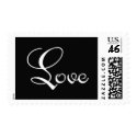 Love - Black and white postage