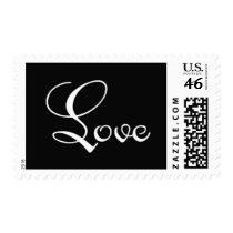Love - Black and white postage by pinkyinky Love - Black and white postage