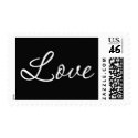 Love - Black and white postage