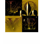 Love black gold, Fleur de Lis, customizable text t-shirts