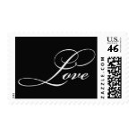 Love (black) postage stamp