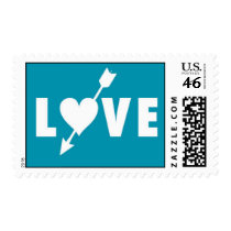 Love - Blue Theme Postage