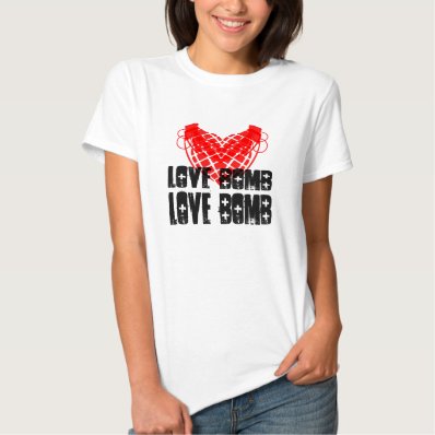 Love bomb, grenade heart cool lover shirt. tshirt