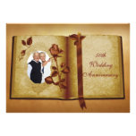 Love Book 50th Wedding Anniversary Photo Invites