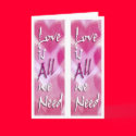 Love Bookmark Greeting Card